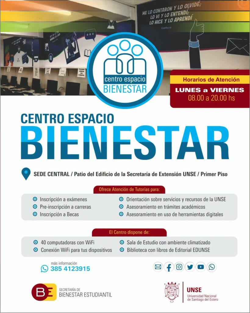 Horario del Centro Espacio Bienestar