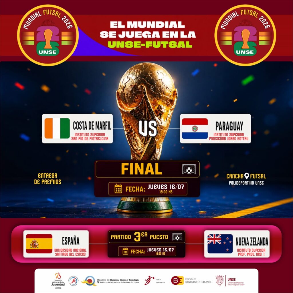 La UNSE vivirá la gran final del Mundial de Futsal 2026